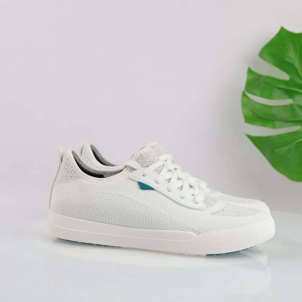 Vessi Womens Weekend Sneaker Size 9 Waterproof White Marble Lace Up Comfort Shoe
